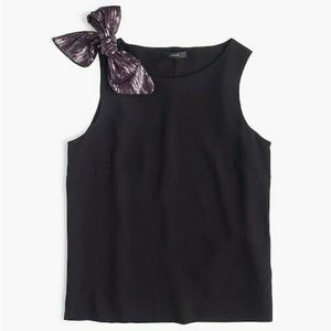 J. Crew Sequin Bow Shoulder Tank Top sz 4 NWT